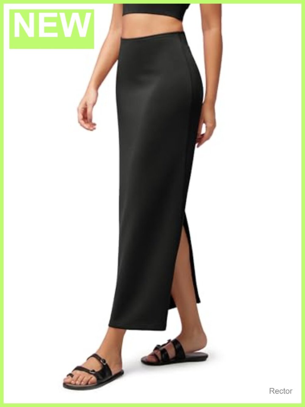 Modal Soft High Waist Maxi Pencil Skirt with Back Slit Casual Long